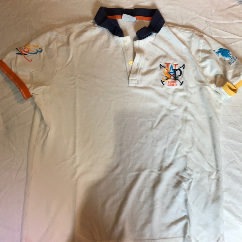 U.S Polo Assn. White polo t-shirt. M